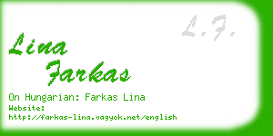 lina farkas business card